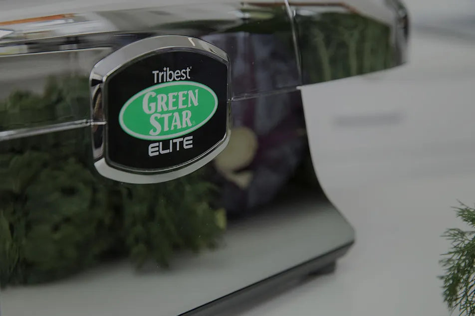The Tribest Greenstar Elite badge on a juicer