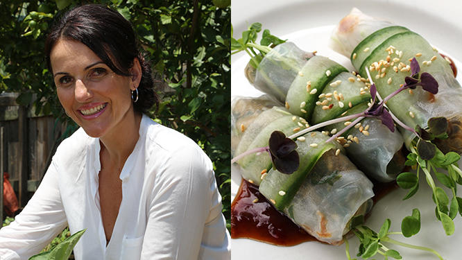 Asian Mushroom & Kelp Noodle Rice Paper Rolls