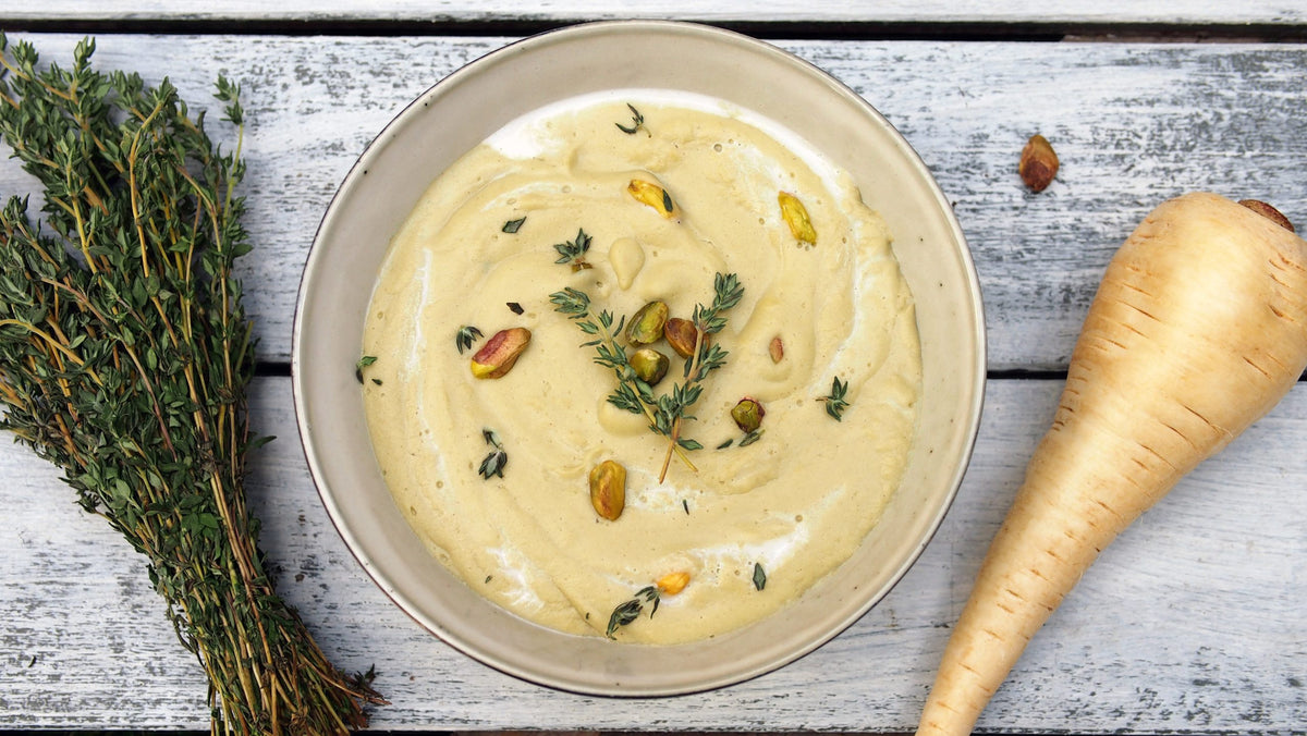 Parsnip & Pistachio Soup