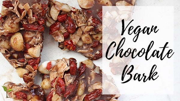 Vegan Macadamia & Goji Berry Chocolate Bark Recipe