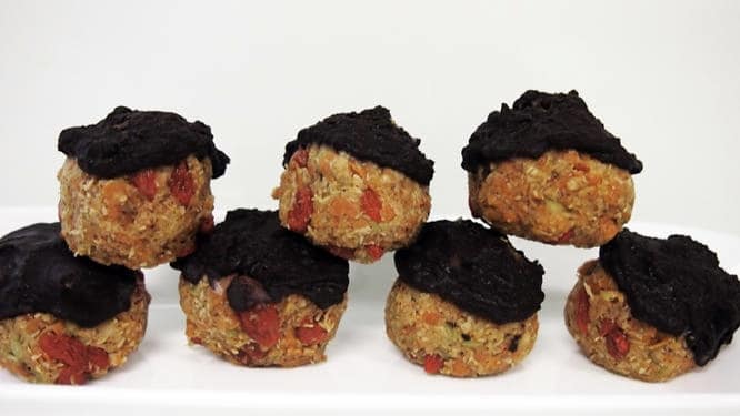 Raw Carrot Cake Profiterole Bites