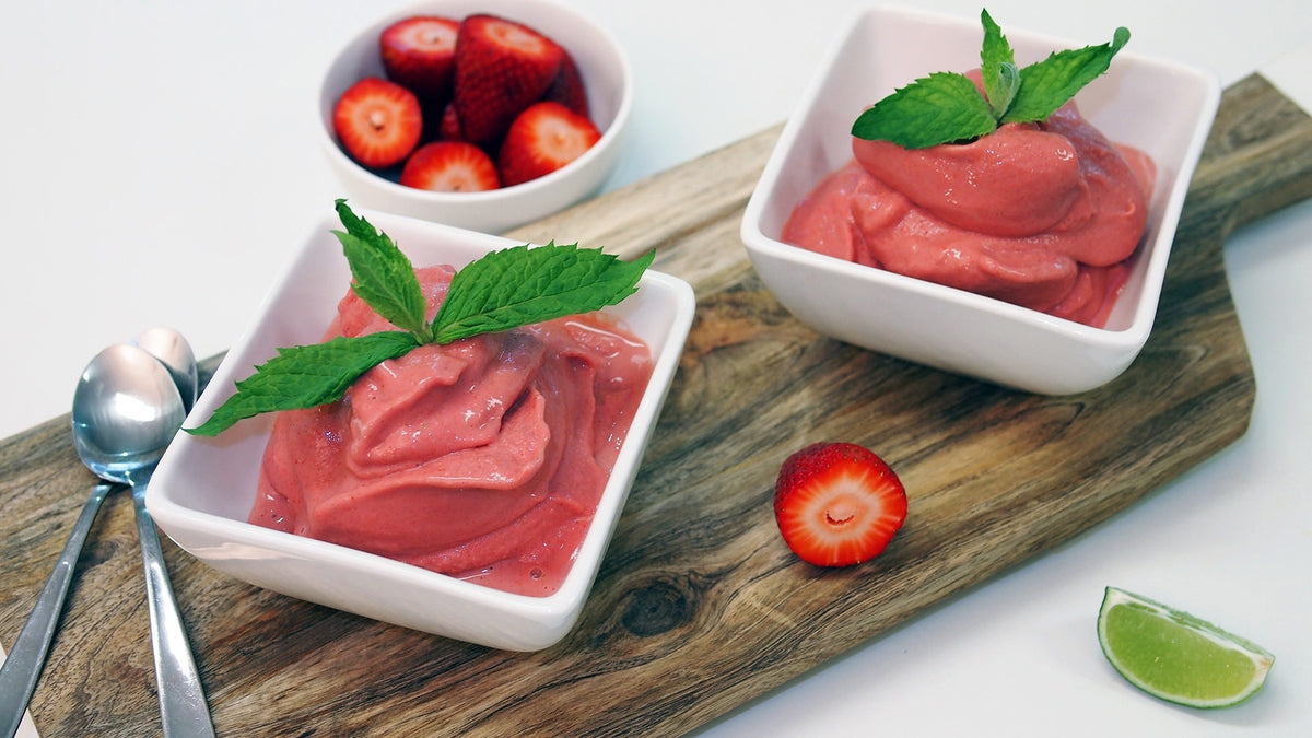 Strawberry, Mint & Lime Ice Cream