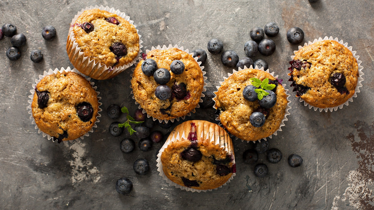 Vegan & Gluten Free Protein Hit Blueberry Muffins