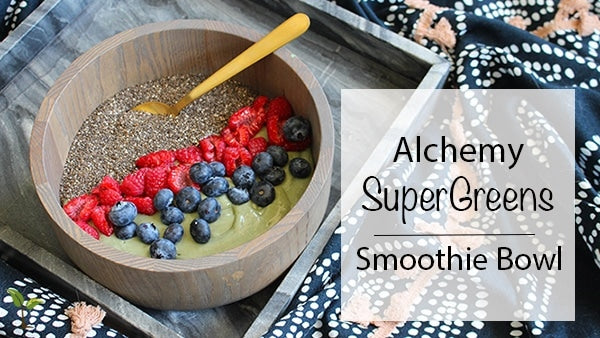 Start your day with my Alchemy Supergreens Smoothie Bowl Recipe