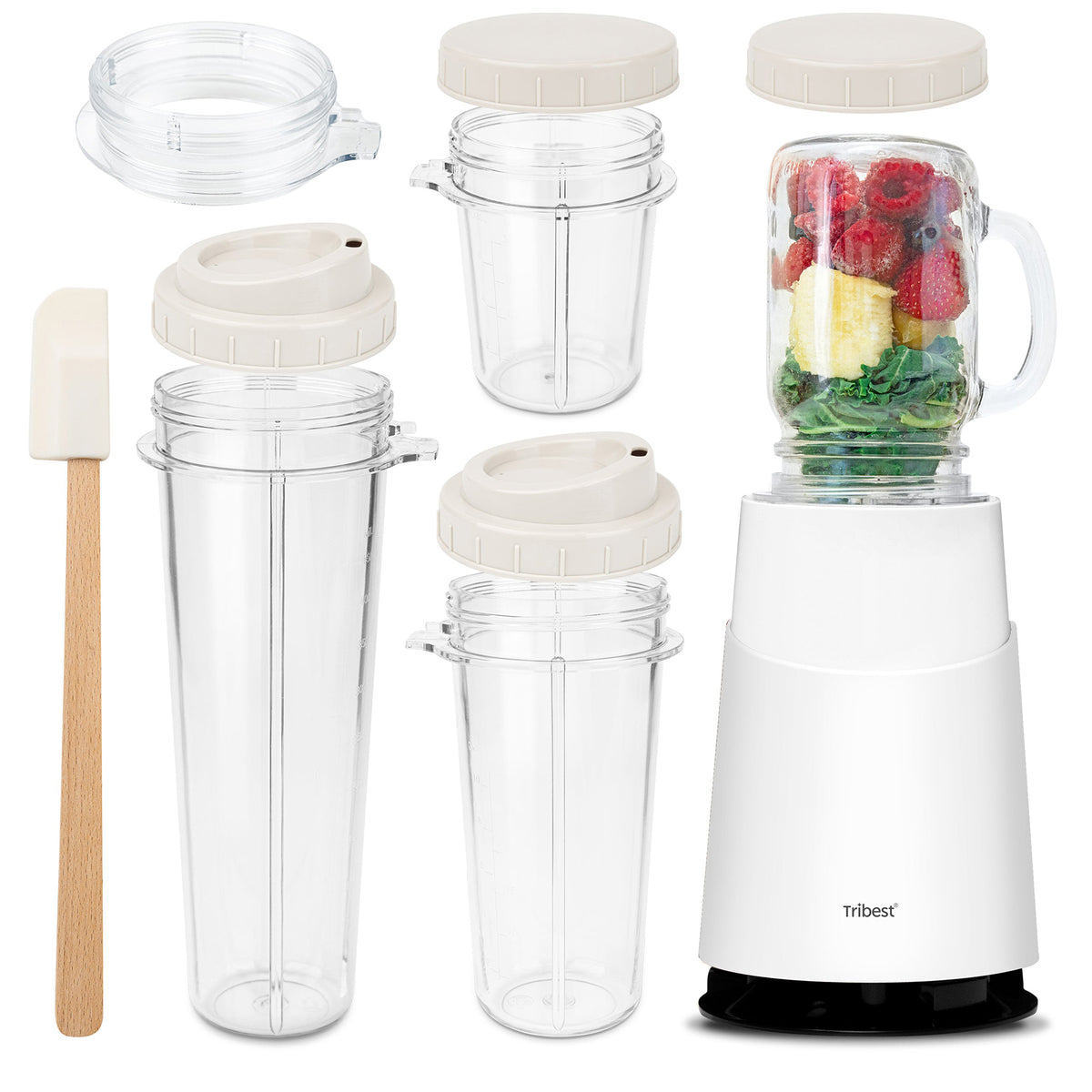 Tribest Personal Blender II - Mason Jar Ready - White