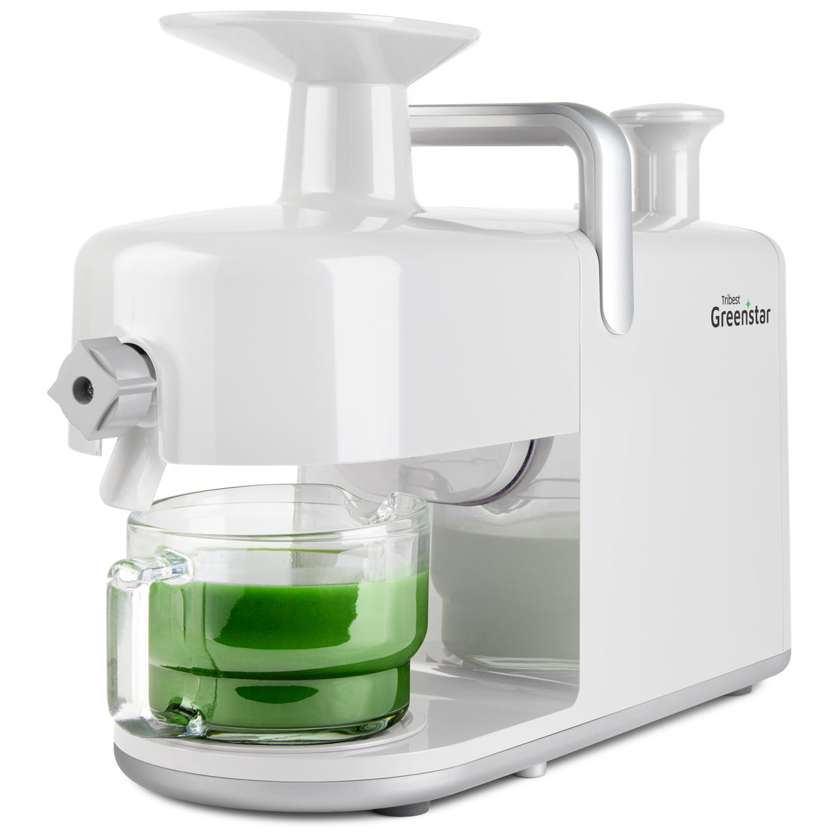Greenstar 5 All-Stainless Steel Twin Gear Cold Press Masticating Juicer (White)