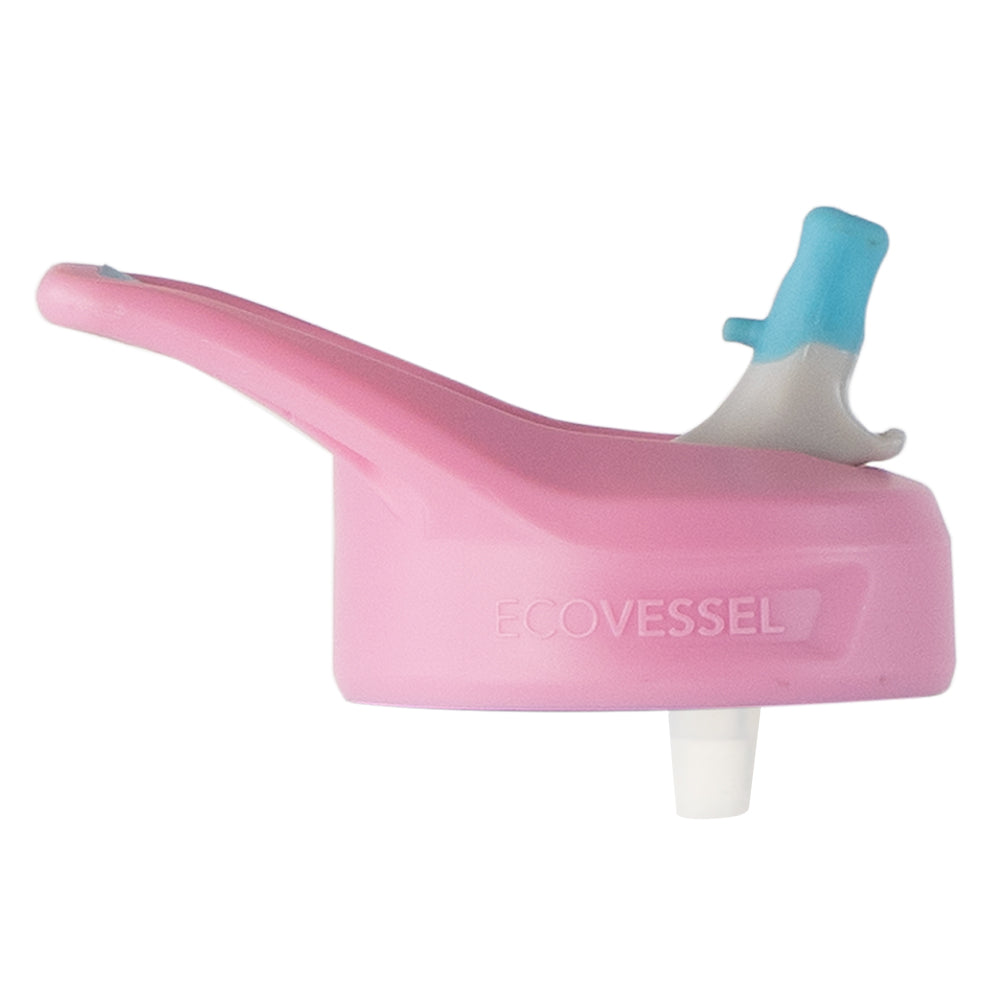 Adult & Kids Straw Lids - Pink with Blue Spout