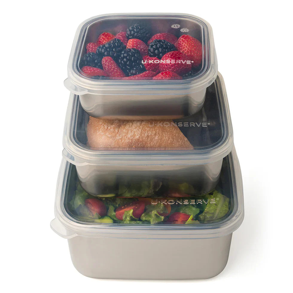 Square Nesting Trio Containers (Set of 3) - Clear