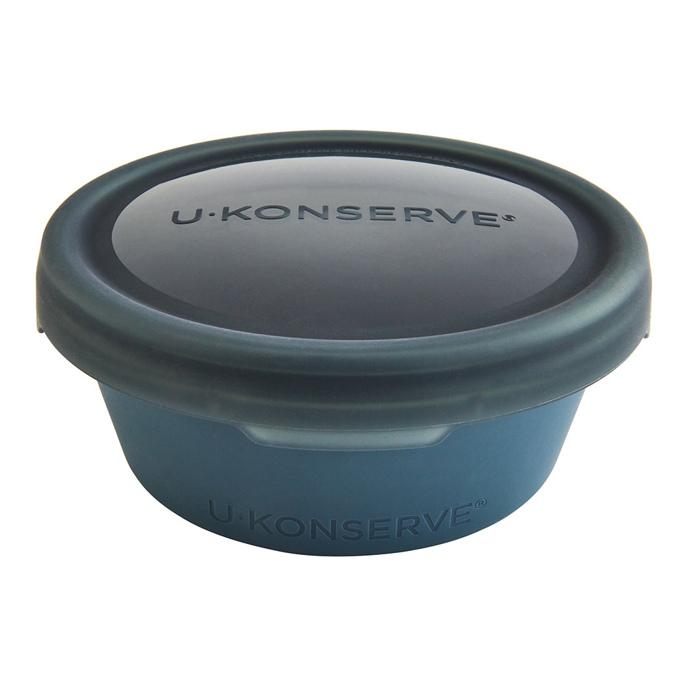 Bounce Box 100% Silicone Round Food Storage Container 591ml/20oz - Night Harvest