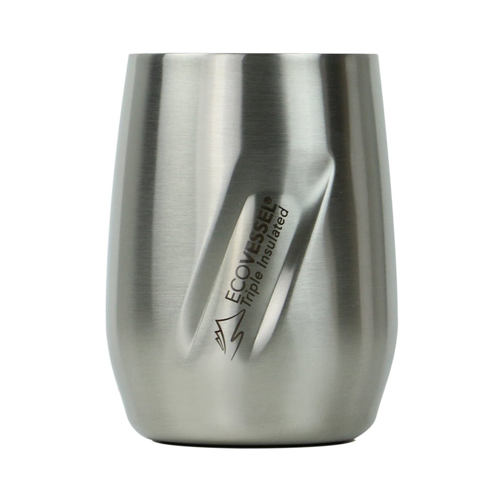 The PORT - Insulated Stainless Steel Wine & Whiskey Tumbler - 296ml (EcoVessel) - Silver Express