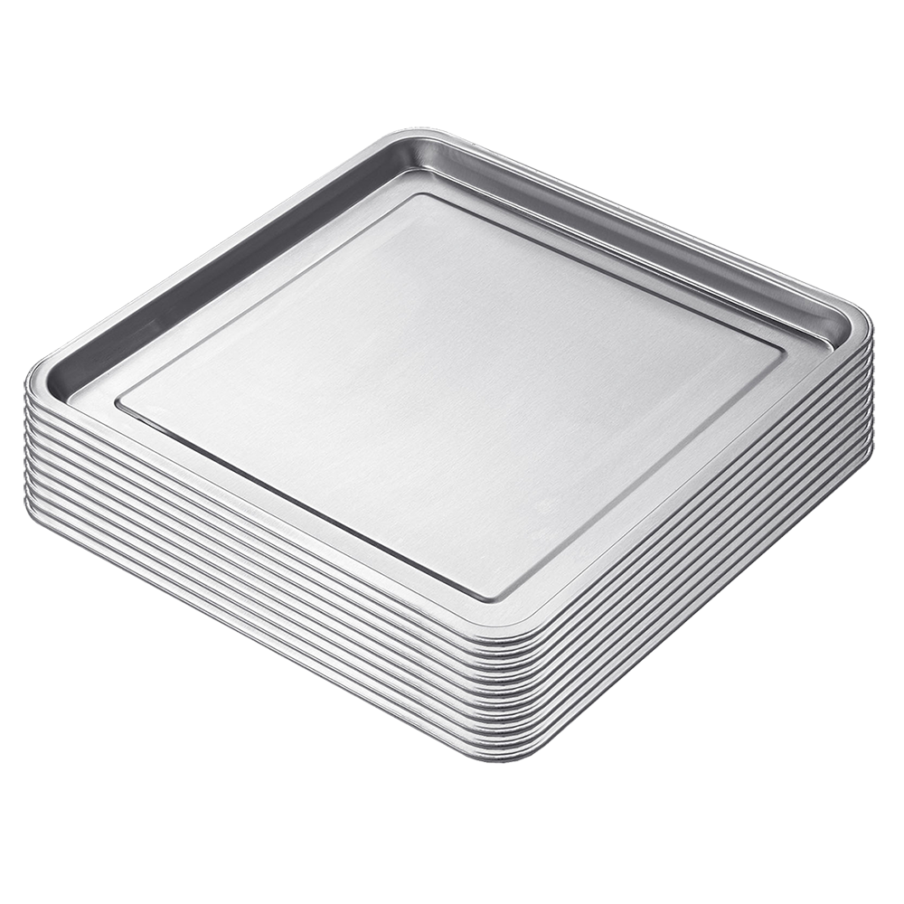 BenchFoods 40 x 40cm Stainless Steel Pan Trays 16 Pack
