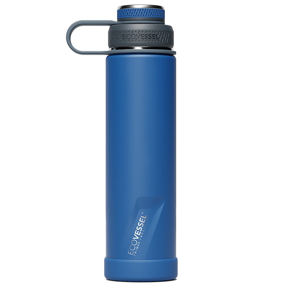 The BOULDER - TriMax Insulated Water Bottle w- Strainer - 700ml (EcoVessel) - Nightfall Navy