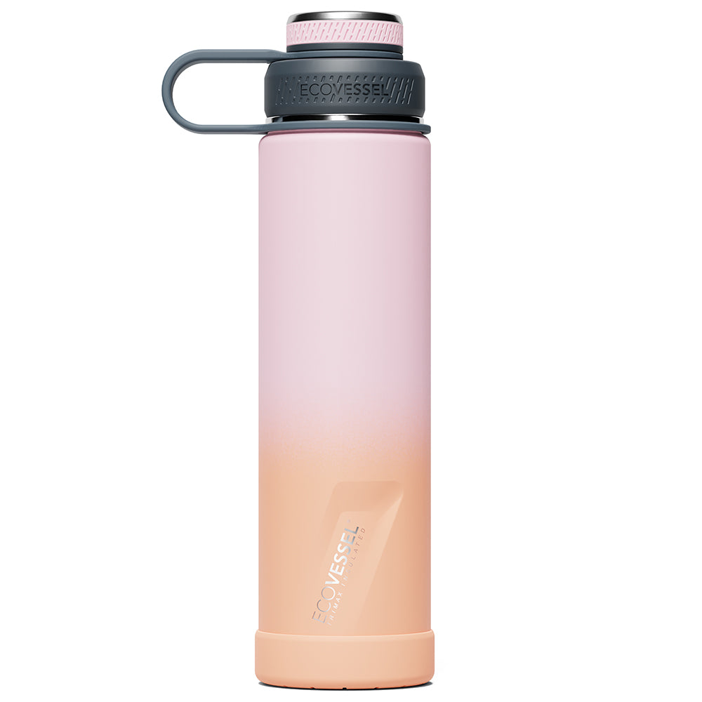 The BOULDER - TriMax Insulated Water Bottle w- Strainer - 700ml (EcoVessel) - Coral Sands