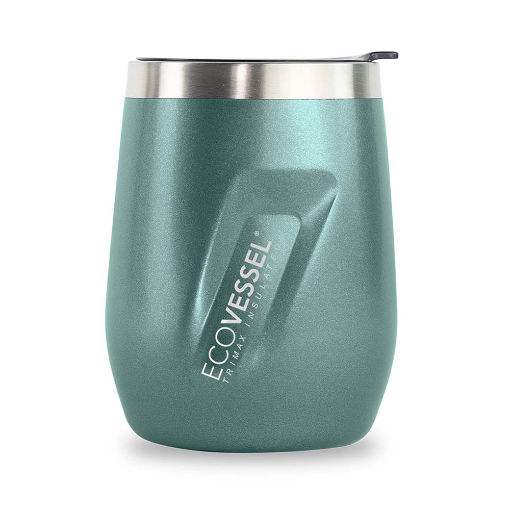 The PORT - Insulated Stainless Steel Wine & Whiskey Tumbler - 296ml (EcoVessel) - Aqua Jade