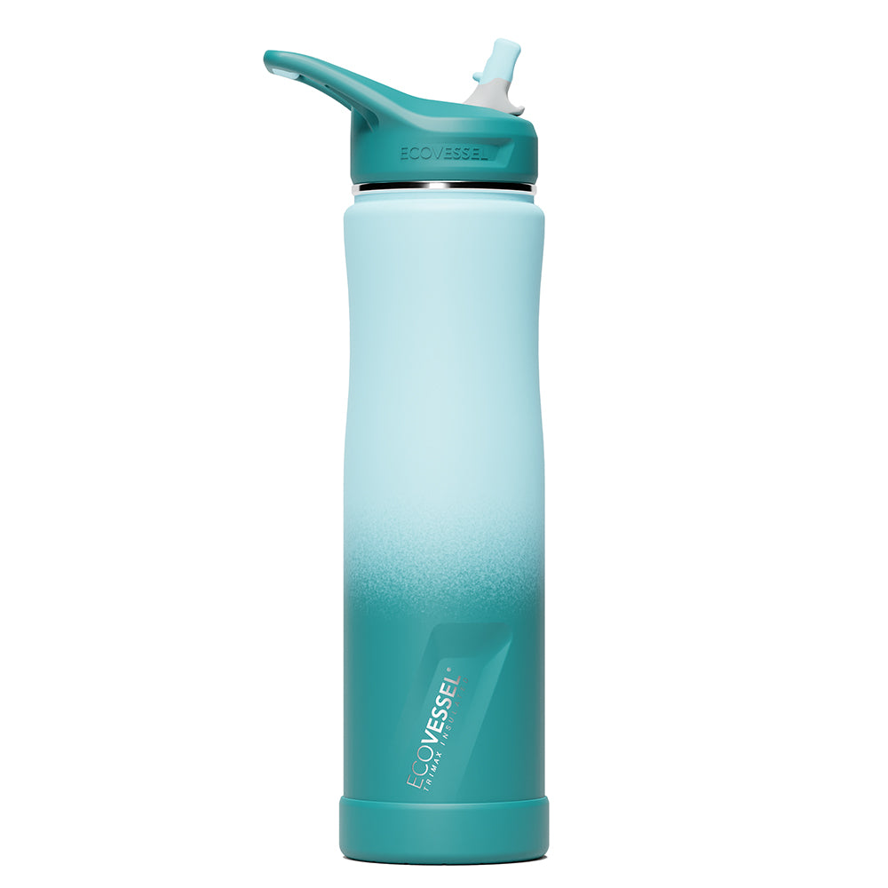 The SUMMIT - TriMax Insulated Water Bottle w- Straw - 700ml (EcoVessel) - Forest Horizon