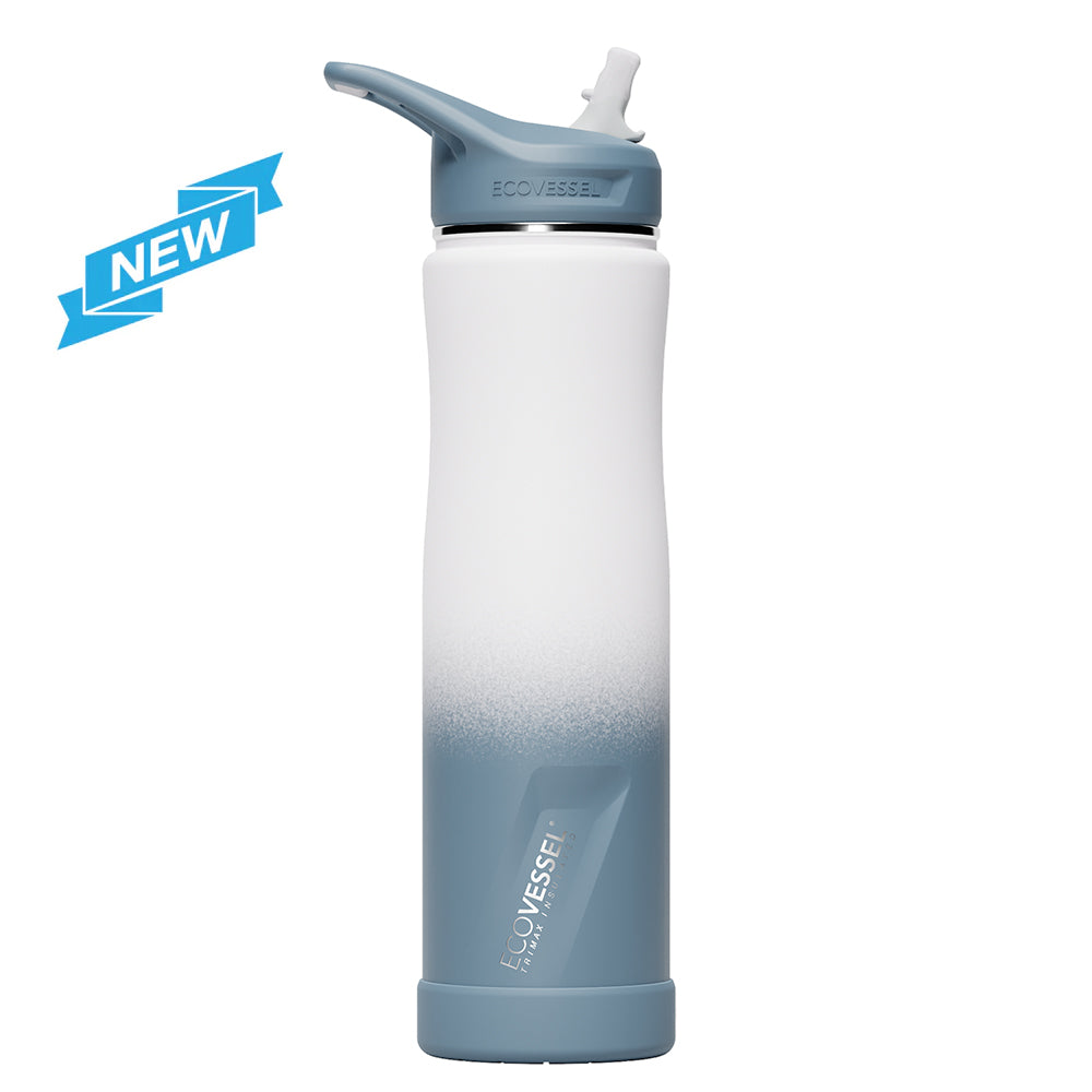 The SUMMIT - TriMax Insulated Water Bottle w- Straw - 700ml (EcoVessel) - Winter Storm