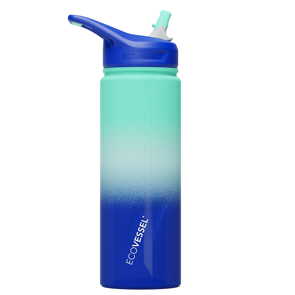 The TRITAN - BPA Free Sports Water Bottle w- Straw - 700ml (EcoVessel) - Galactic Ocean