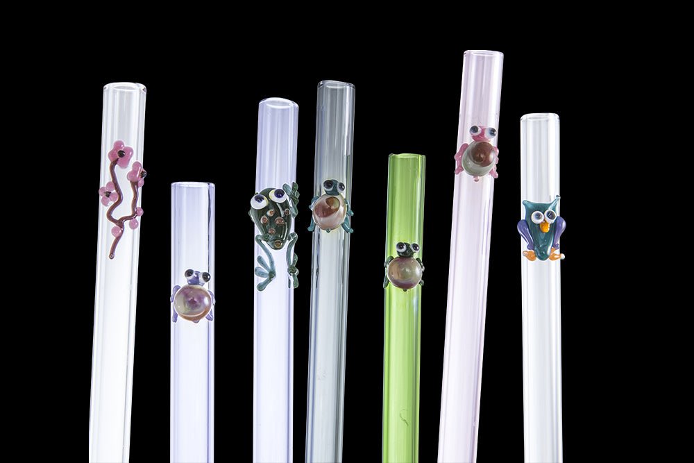 Raw Blend Designer Straws Straight - Owl on Clear