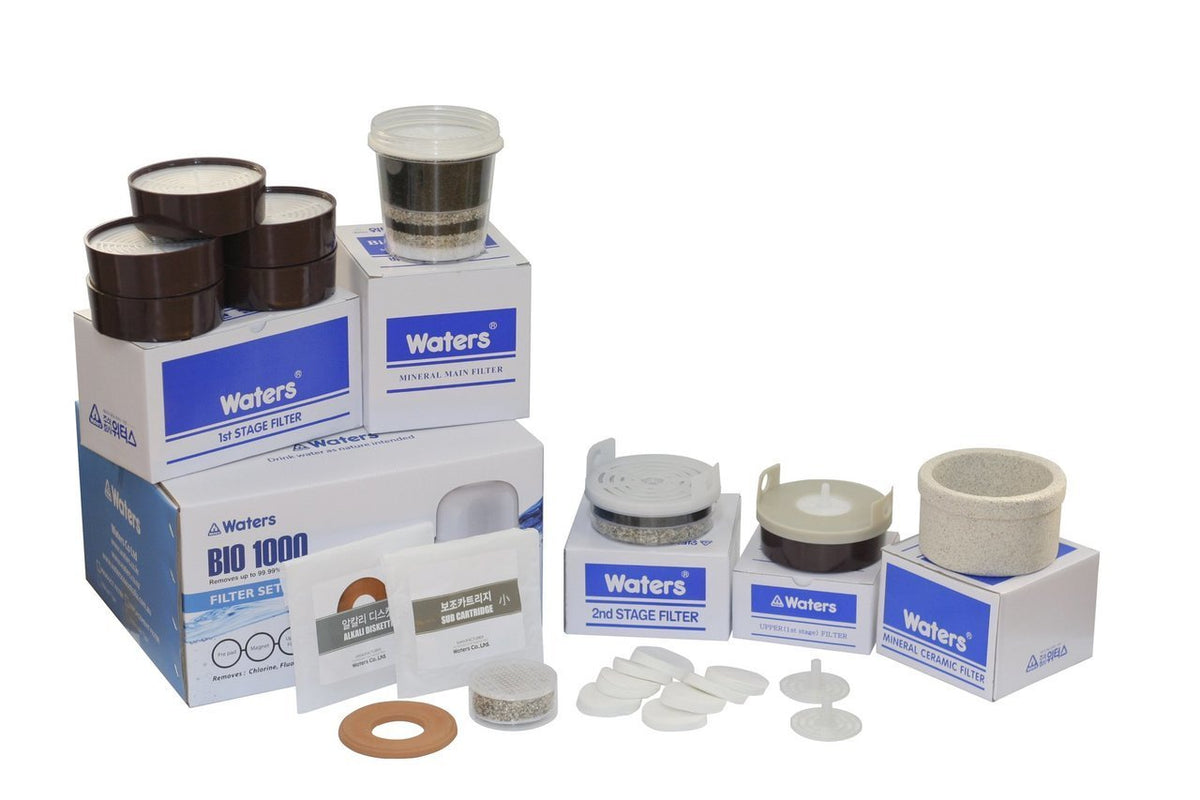 Waters Co BIO 1000 10L Bench Top Water Filter with 99.99% fluoride removal - Light Grey