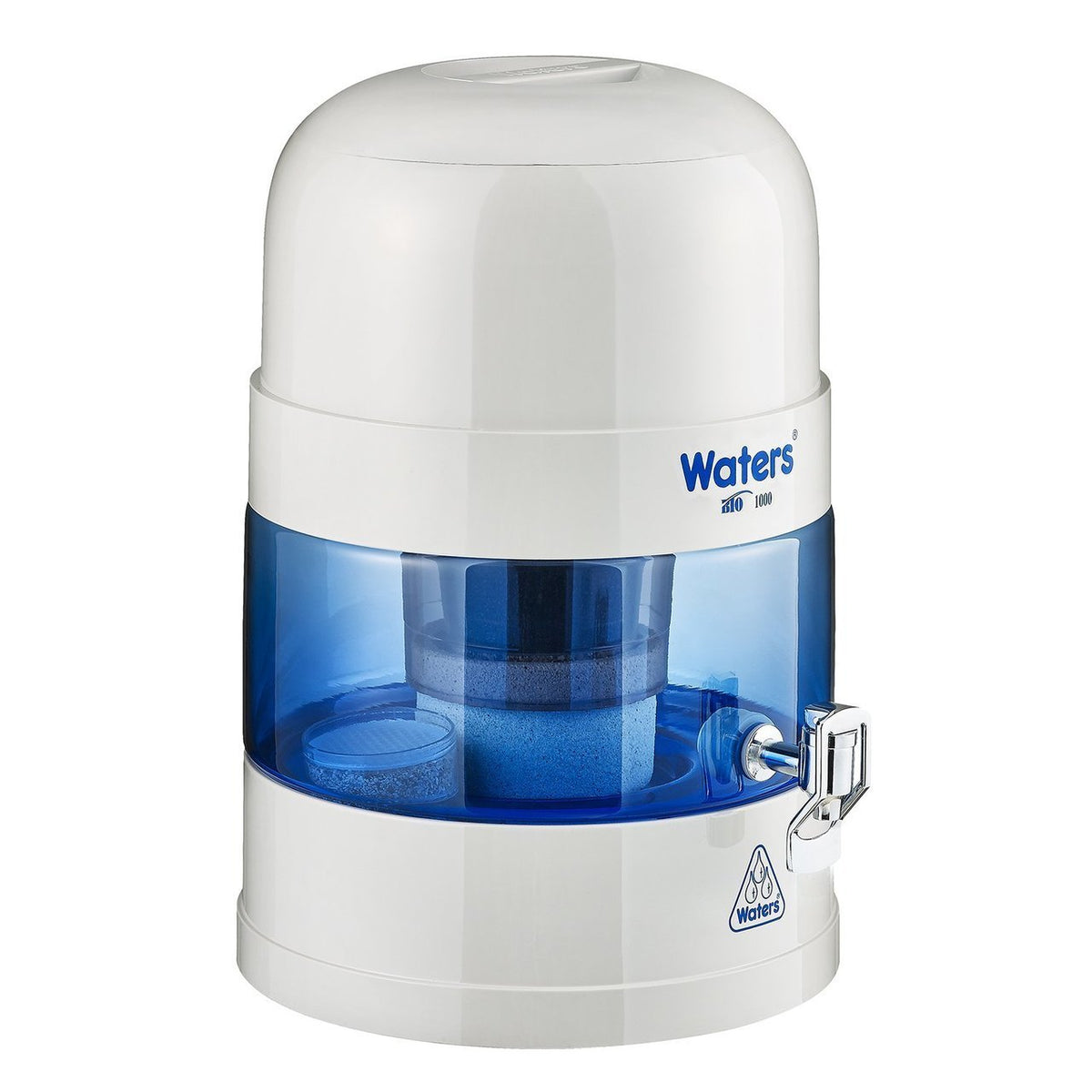 Waters Co BIO 1000 10L Bench Top Water Filter with 99.99% fluoride removal - Light Grey