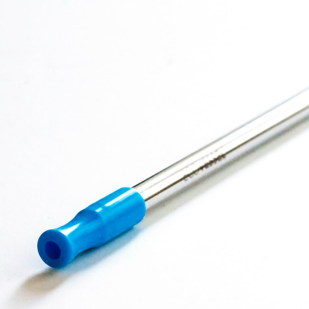 Stainless Steel Set of 4 Straws W- Silicone Tips & Cleaning Brush (EcoVessel)