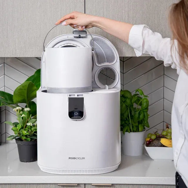 A FoodCycler food recycler on a kitchen bench