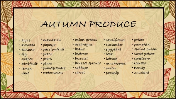 Autumn Produce